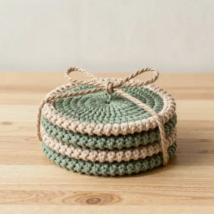 Cozy Cotton Knit Coaster Set